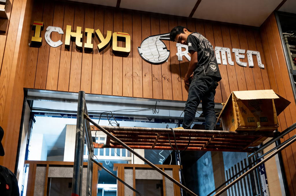 porto pemasangan huruf ichiyo